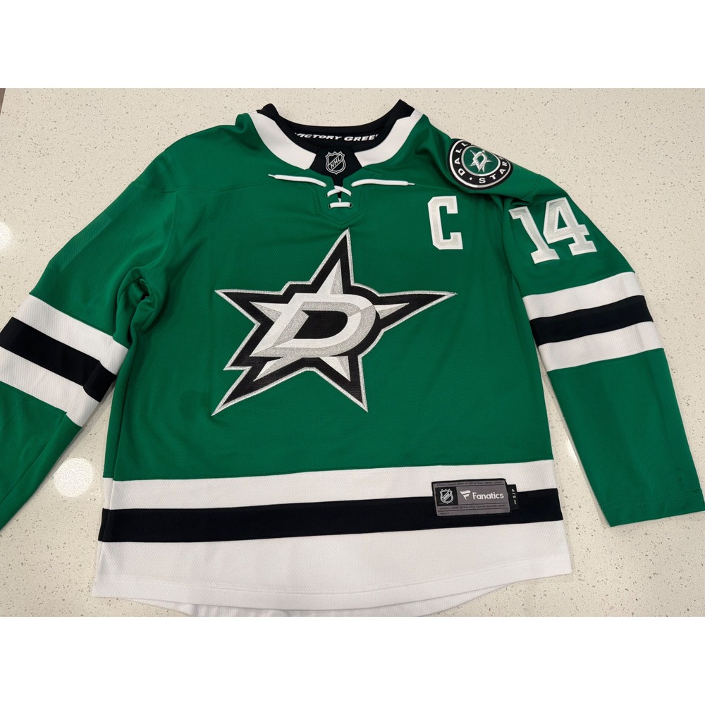 Fanatics Dallas Stars Jersey Mens Small Green Excellent Jamie Benn 14 Captain